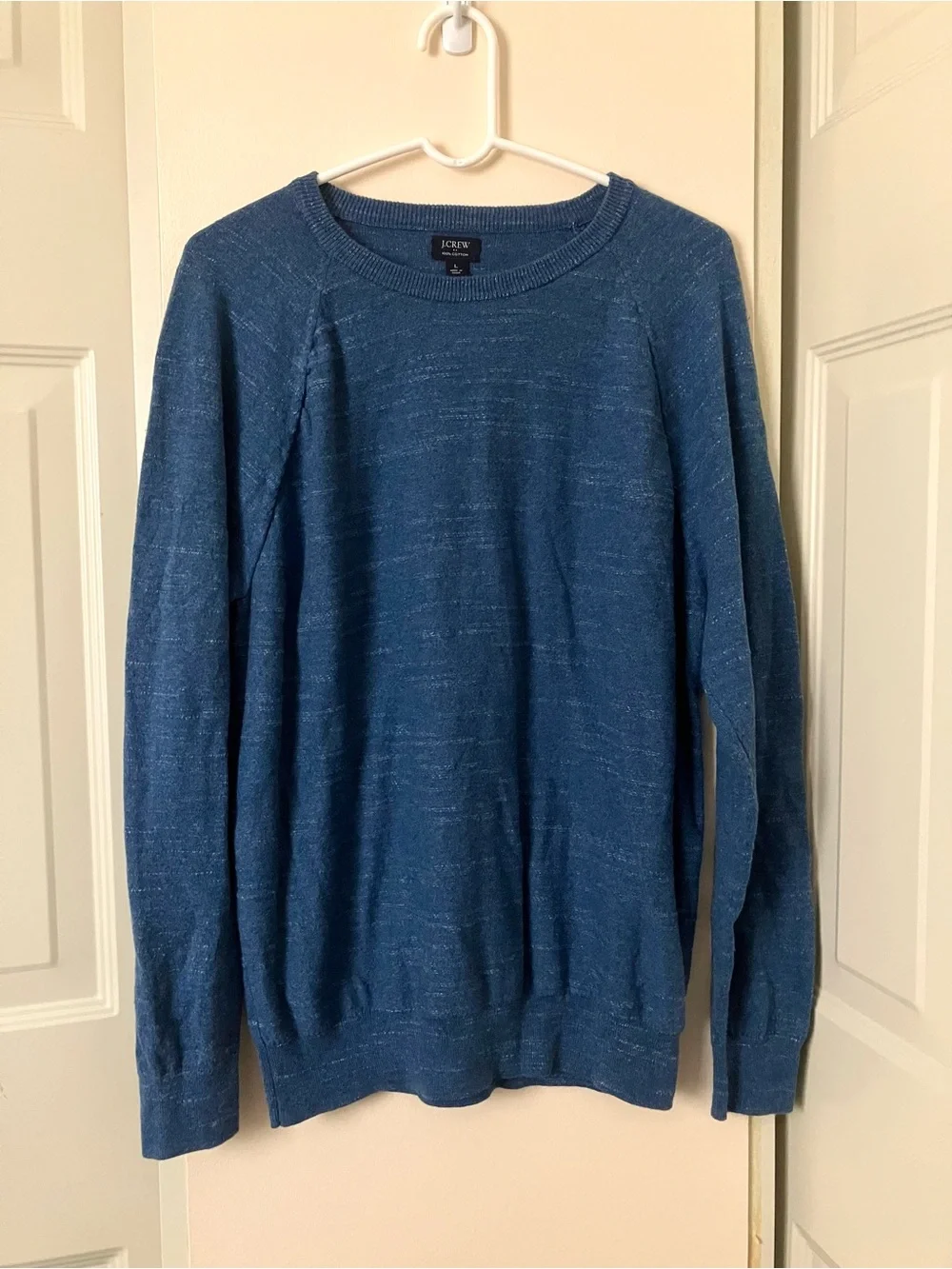 J. Crew Men’s Indigo Heather Crewneck Sweater